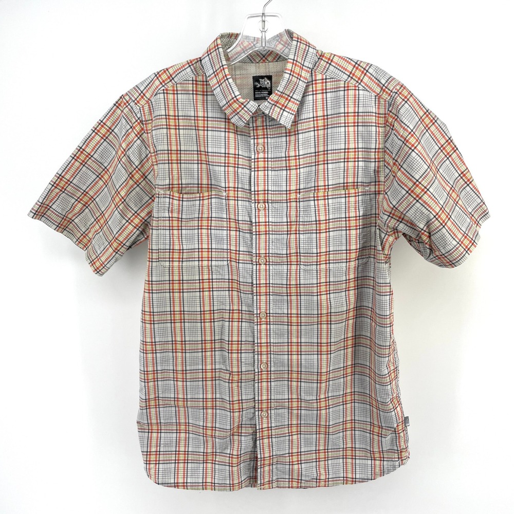 The North Face Plaid Short Sleeve Button Up Shirt Men's M Lightweight Outdoor